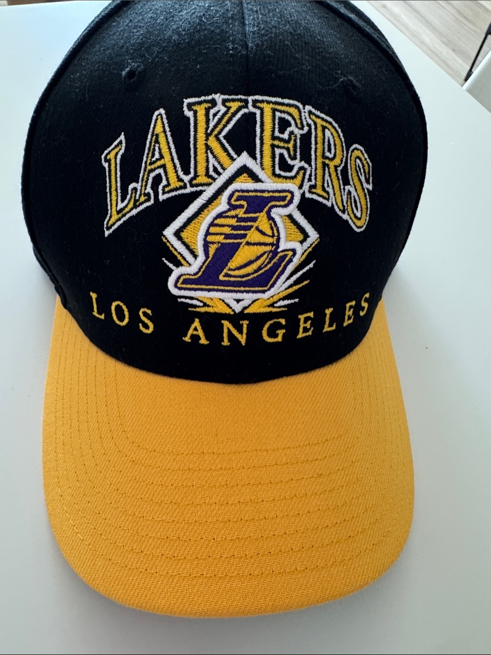 Mitchell & Ness Los Angeles Lakers Black and Yellow Snapback Hat